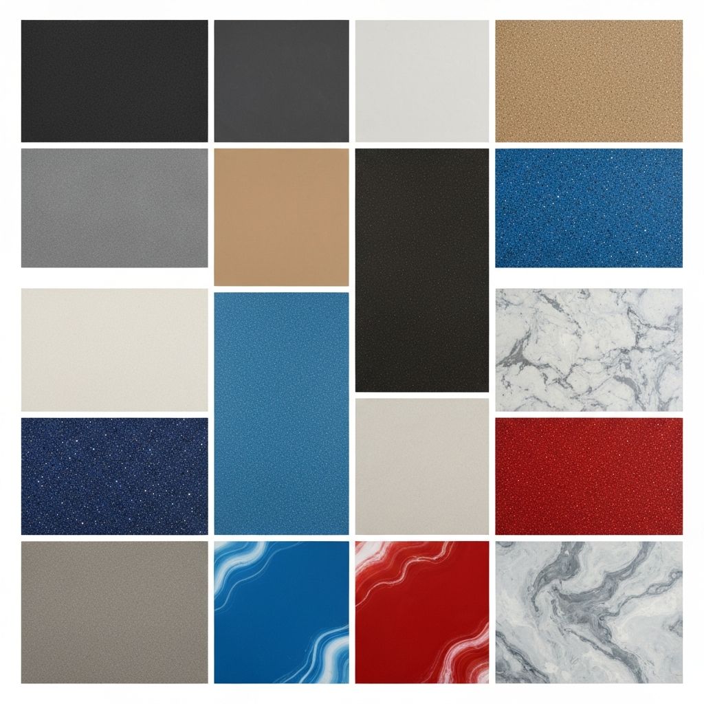 Epoxy floor color samples